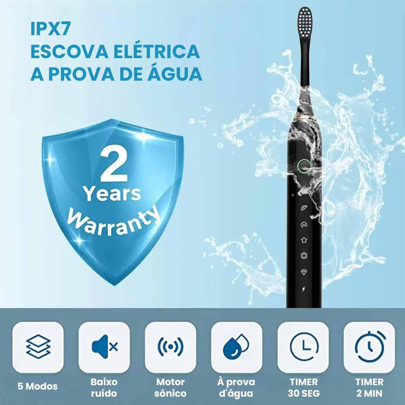 Escova de Dentes Elétrica – Limpeza Profunda com Tecnologia Sônica