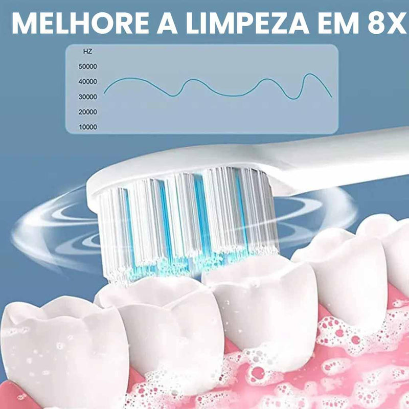 Escova de Dentes Elétrica – Limpeza Profunda com Tecnologia Sônica